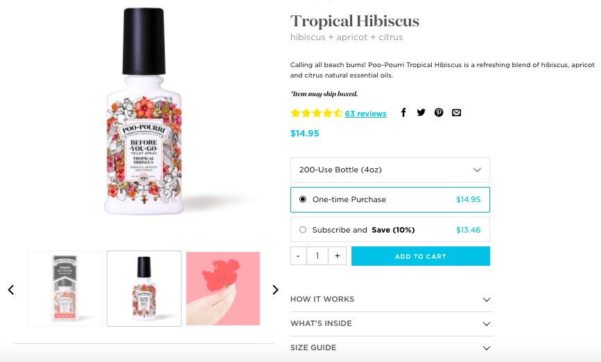 Poo-Pourri電子商務產品頁 Poo-Pourri電子商務產品頁